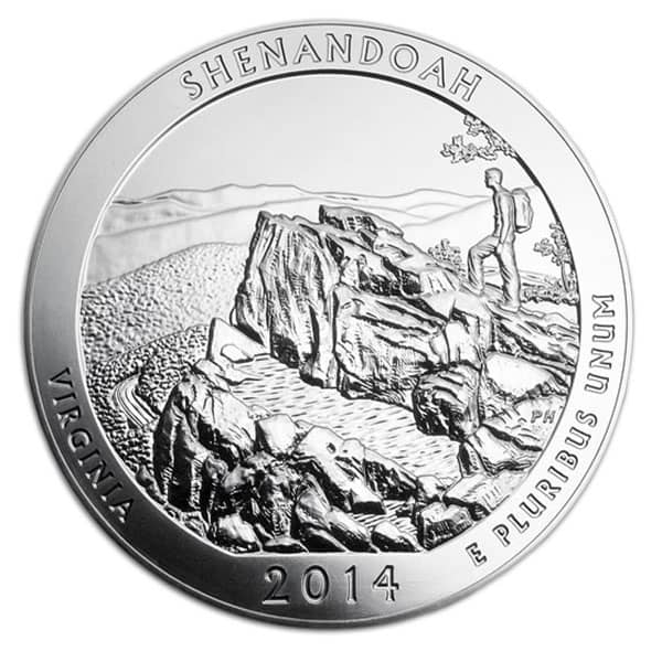 America the Beautiful - Shenandoah National Park 5 Ounce .999 Silver