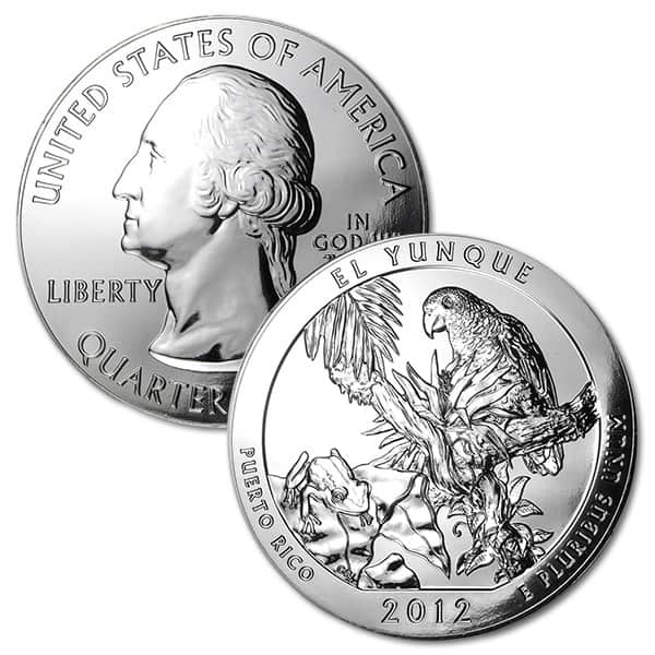 America the Beautiful - El Yunque National Forest 5 Ounce .999 Silver