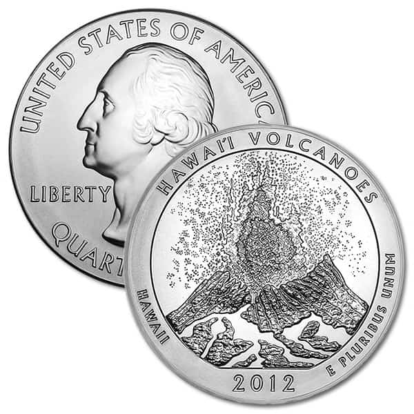 America the Beautiful - Hawaii Volcanoes National Park 5 Ounce .999 Silver