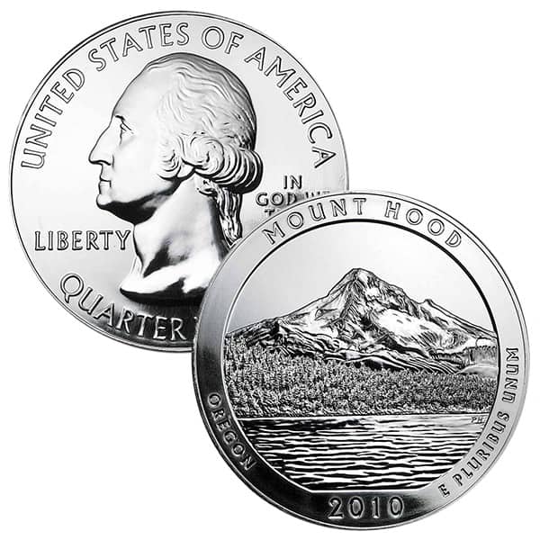 America the Beautiful - Mount Hood National Forest 5 Ounce .999 Silver
