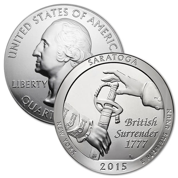 America the Beautiful - Saratoga National Historical Park 5 Ounce .999 Silver