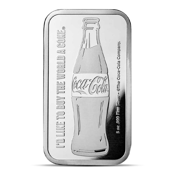 Coca-Cola Silver Bar - 5 Troy Ounce, .999 Pure