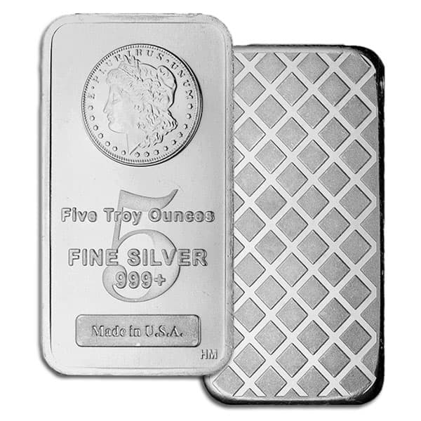 Morgan Design Silver Bar - 5 Ounce .999 Pure