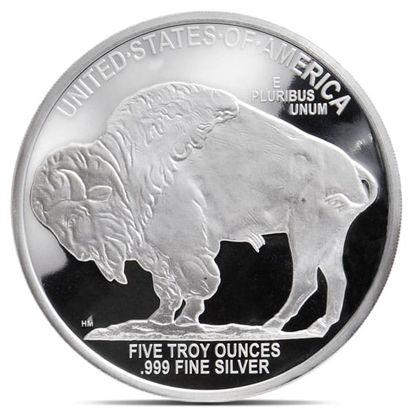 Silver Round, Random Design - 5 Troy Ounce, .999 Pure Silver