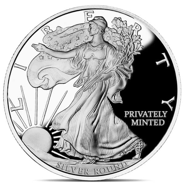 Silver Round, Random Design - 5 Troy Ounce, .999 Pure Silver