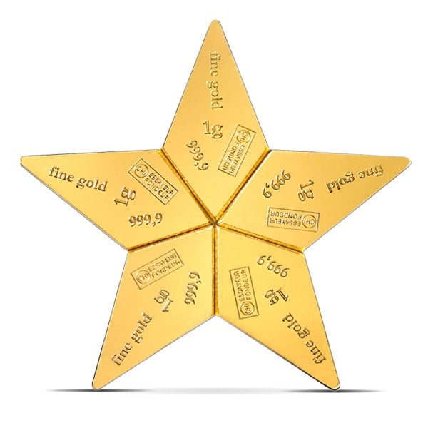 5 x 1 Gram Valcambi CombiBar Star
