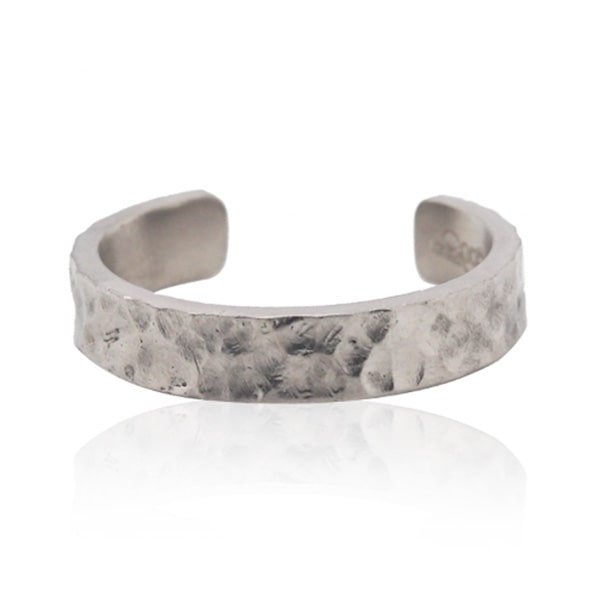 Platinum Ring - Hammered Cuff **Matte Finish** - 6.8 Grams, .9995 Fine 24K Pure - Medium