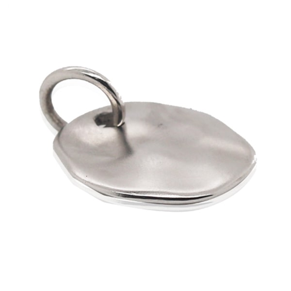 Platinum Charm - Softly Hammered Disc **Matte Finish** - 6.5 Grams, .9995 Fine 24K Pure