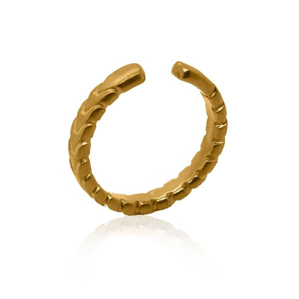 Gold Ring - Modern Serpent **Hybrid Finish** - 6.6 Grams, .9999 Fine 24K Pure - Large