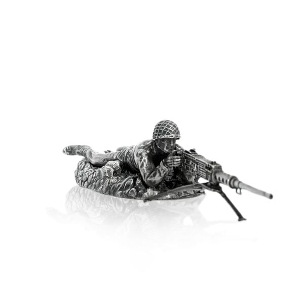 Browning Operator, "Trigger Ted" - Sterling Silver Statue, 6 Troy Ozs, .925 Pure