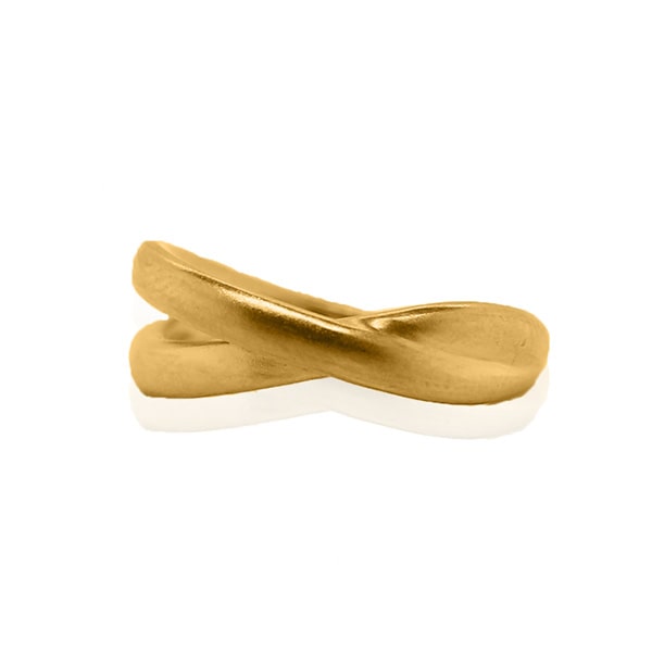 Gold Ring - Modern Crossover **Matte Finish** - 7.3 Grams, .9999 Fine 24K Pure - Large