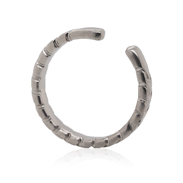 Platinum Ring - Modern Serpent **Matte Finish** - 6.8 Grams, 24K Pure - Large