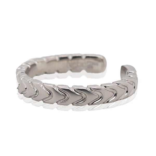 Platinum Ring - Modern Serpent **Matte Finish** - 6.8 Grams, .9995 Fine 24K Pure - Large