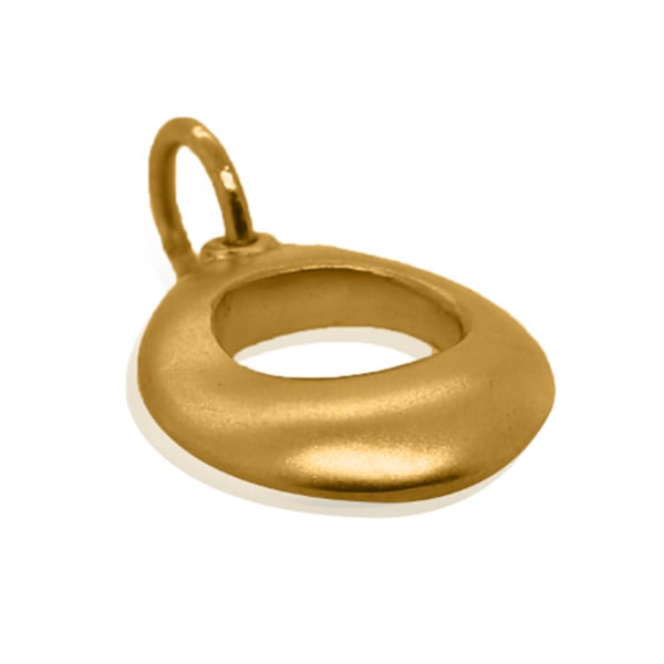 Gold Charm - Edged Ball **Matte Finish** - 7.9 Grams, .9999 Fine 24K Pure