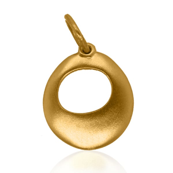 Gold Charm - Edged Ball **Matte Finish** - 7.9 Grams, .9999 Fine 24K Pure