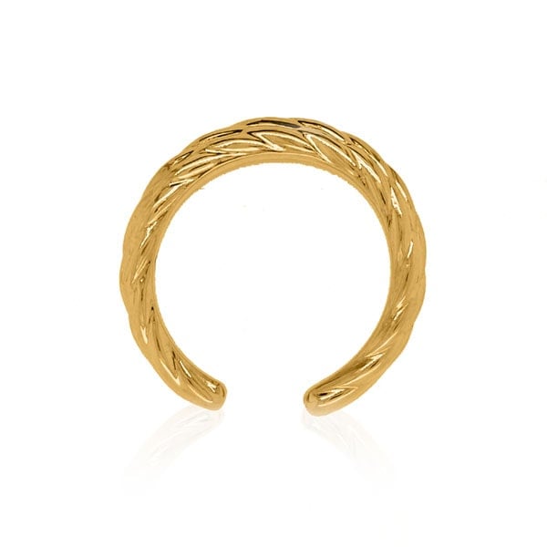 Gold Ring - Textured Root **Polished Finish** -  7.4 Grams, .9999 Fine 24K Pure - Large