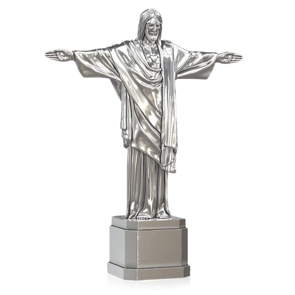 Christ the Redeemer - Sterling Silver Statue, 8 Troy Ozs, .925 Pure