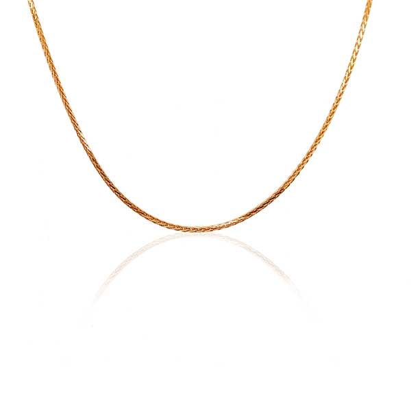 Gold Chain - 1.3 mm Wheat Design - 46 cm (18.1