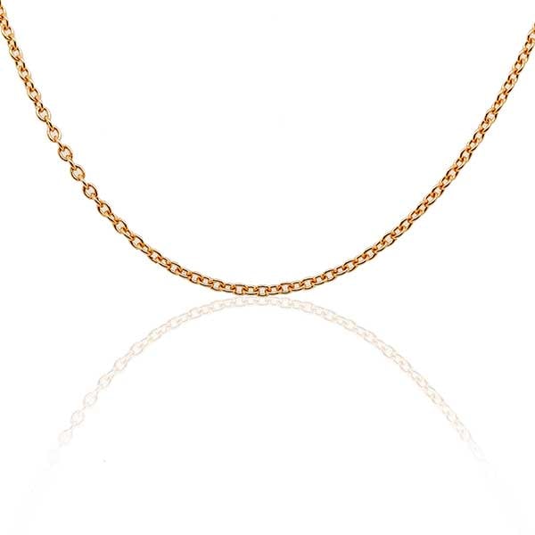 Gold Chain - 2.2 mm Round Cable Design - 46 cm (18.1