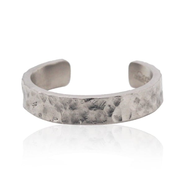 Platinum Ring - Hammered Cuff **Matte Finish** - 8.6 Grams, .9995 Fine 24K Pure - Large