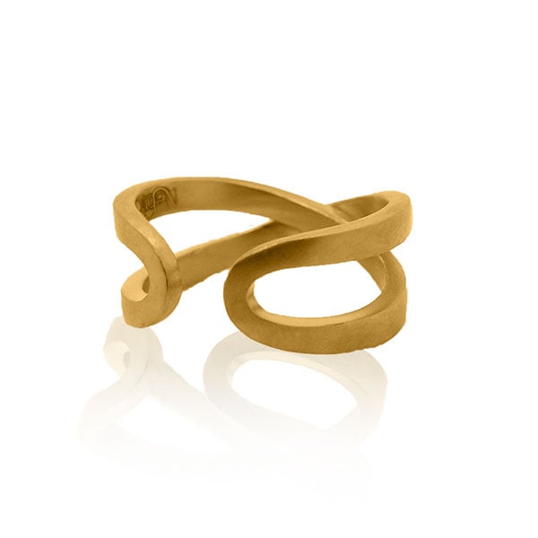 Gold Ring - Modern Infinity **Matte Finish** -  8.5 Grams, 24K Pure - Medium thumbnail