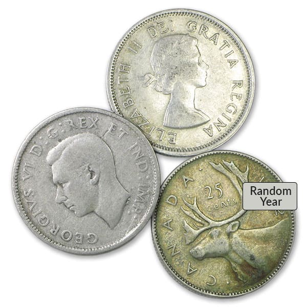 Canadian Junk Silver - 80% (.6 Oz of Silver for Every $1 Face Value)