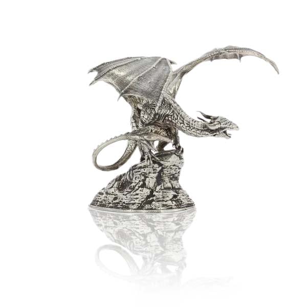 Coco Dragon - Sterling Silver Statue, 8 Troy Ozs, .925 Pure thumbnail