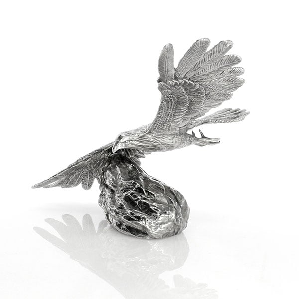 Soaring Eagle - Sterling Silver Statue, 8 Troy Ozs, .925 Pure thumbnail