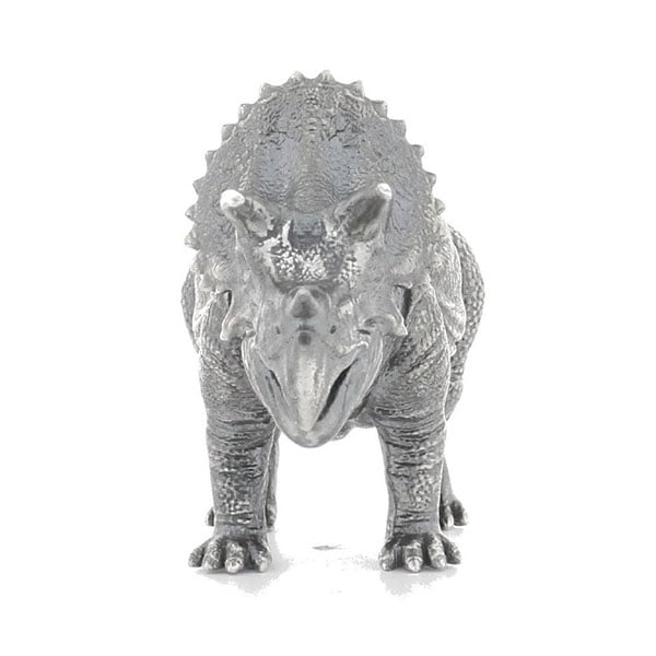 Triceratops - Sterling Silver Statue, 8 Troy Ozs, .925 Pure