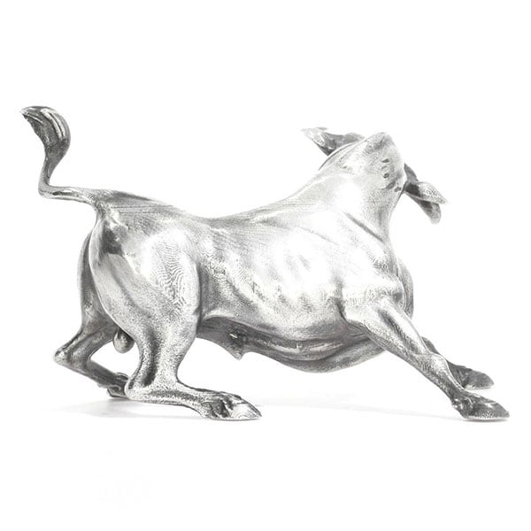 Troy the Bull - Sterling Silver Statue, 8 Troy Ozs, .925 Pure thumbnail