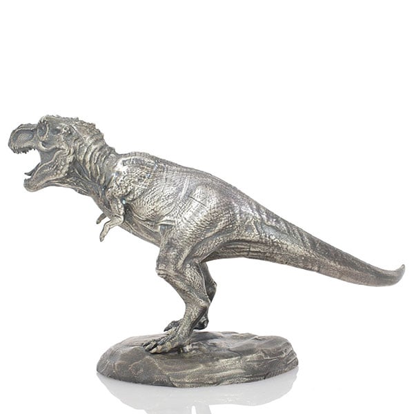 Tyrannosaurus Rex - Sterling Silver Statue, 8 Troy Ozs, .925 Pure