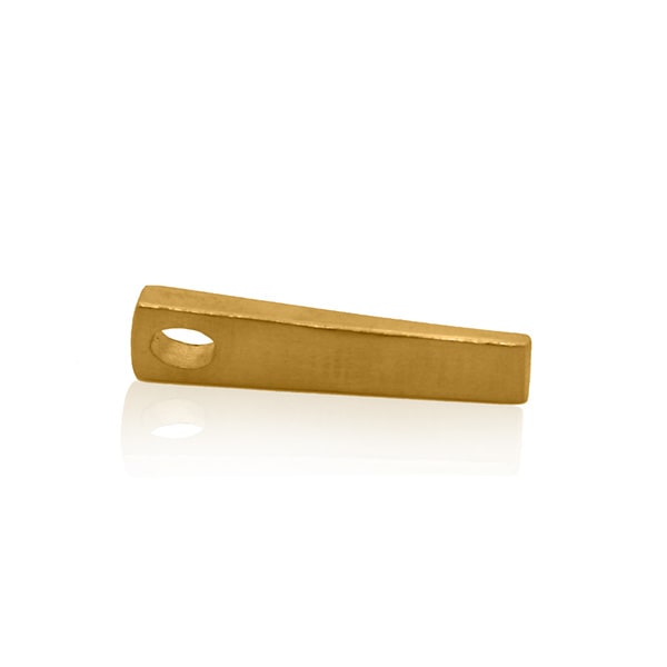 Gold Pendant - Sharp Obelisk **Matte Finish** - 9.7 Grams, .24K Pure