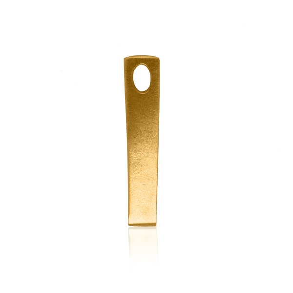 Gold Pendant - Sharp Obelisk **Matte Finish** - 9.7 Grams, .24K Pure thumbnail
