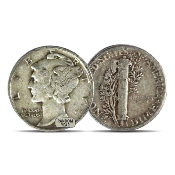 $1 Face Pre-1965 90% Silver Dimes (.715 Oz of Silver for Every $1