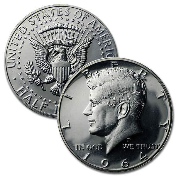 1964 Proof Kennedy Half Dollar - 90% Silver (.3617 oz ASW)