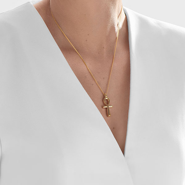 Gold Pendant - Ankh Key of Life **Polished Finish** - 9.2 Grams, 24K Pure