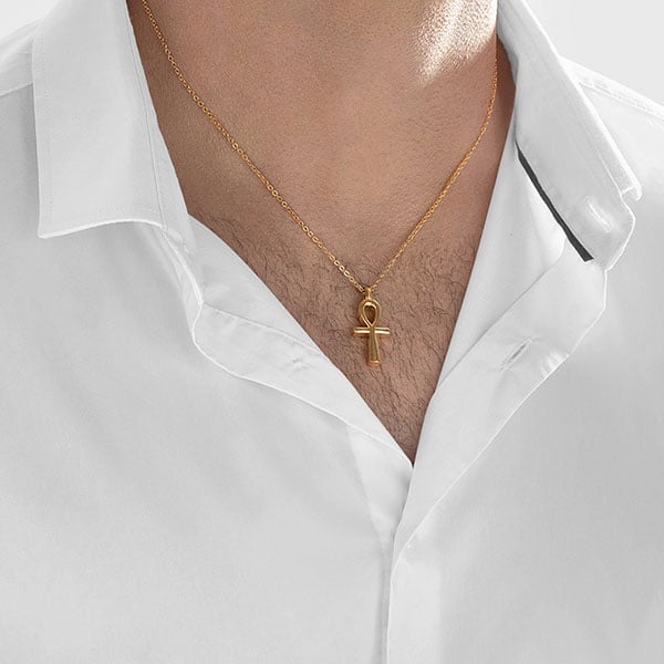 Gold Pendant - Ankh Key of Life **Polished Finish** - 9.2 Grams, 24K Pure