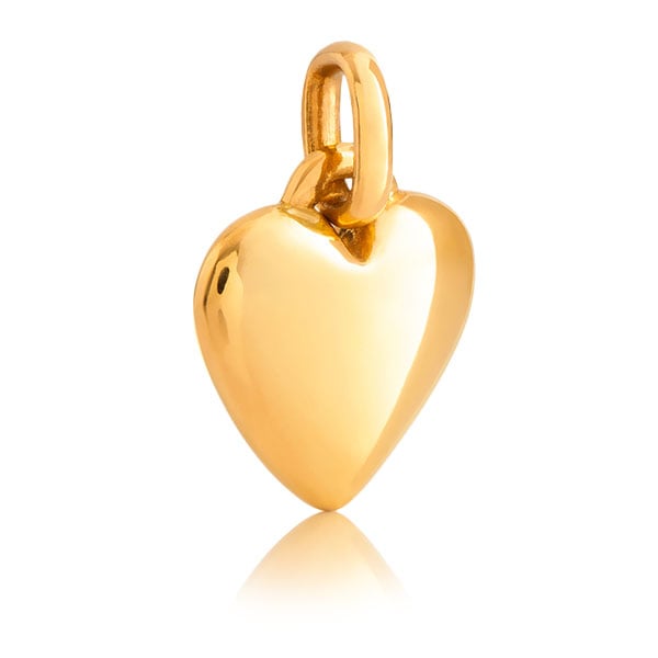 Gold Pendant - Sweetheart **Polished Finish** - 9.2 Grams, 24K Pure