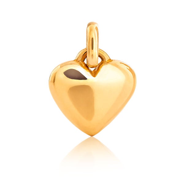 Gold Pendant - Sweetheart **Polished Finish** - 9.2 Grams, 24K Pure