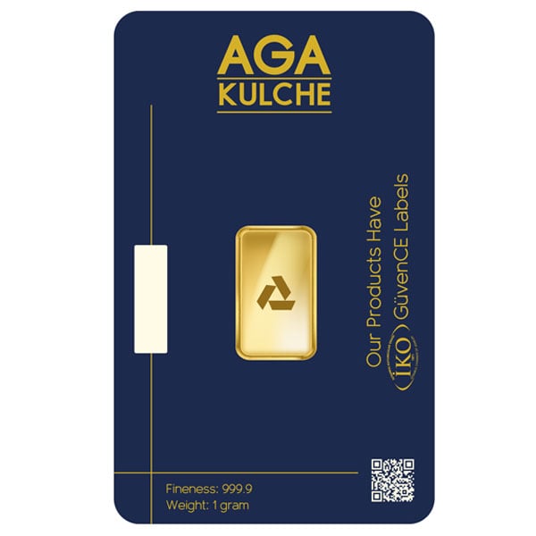 AgaBullion Gold Bar, 1 Gram, .9999 Pure