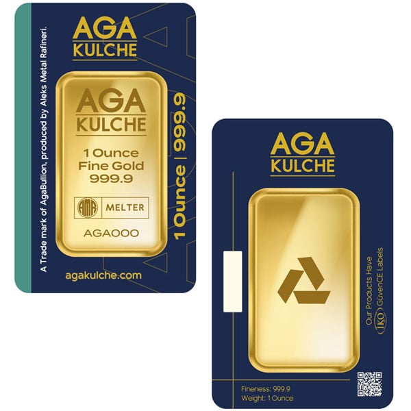 AgaBullion Gold Bar, 1 Troy Ounce, .9999 Pure