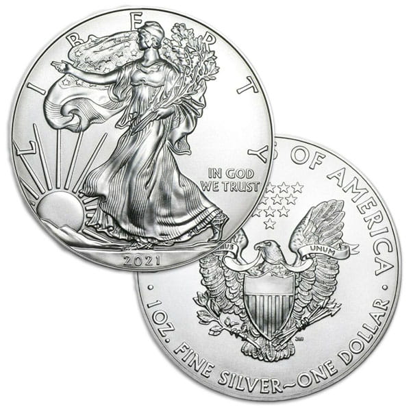 Silver American Eagle (BU) - Old Design Reverse (Random Date Our Choice)