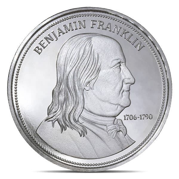 Franklin Liberty Bell Silver Round - 1 Troy Ounce, .999 Pure