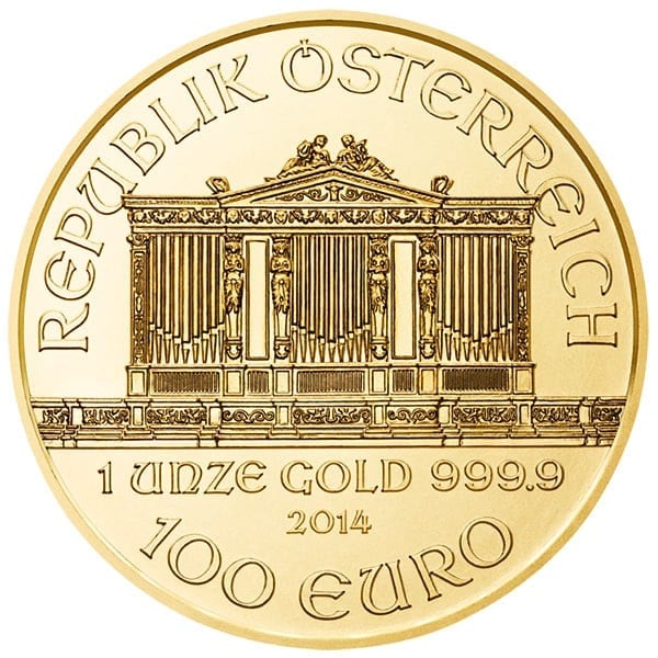 1 Oz Austrian Philharmonic Gold Coins thumbnail
