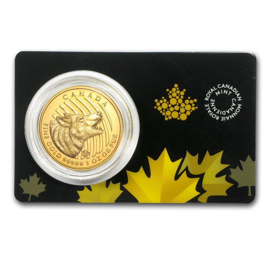 Canadian Howling Wolf - 1 Troy Oz .99999 Pure Gold