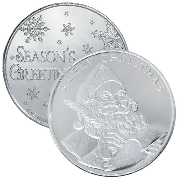 Santa Claus Silver Round - 1 Troy Ounce, .999 Pure