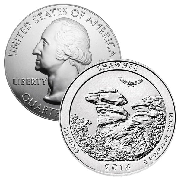 America the Beautiful - Shawnee National Forest 5 Ounce .999 Silver thumbnail
