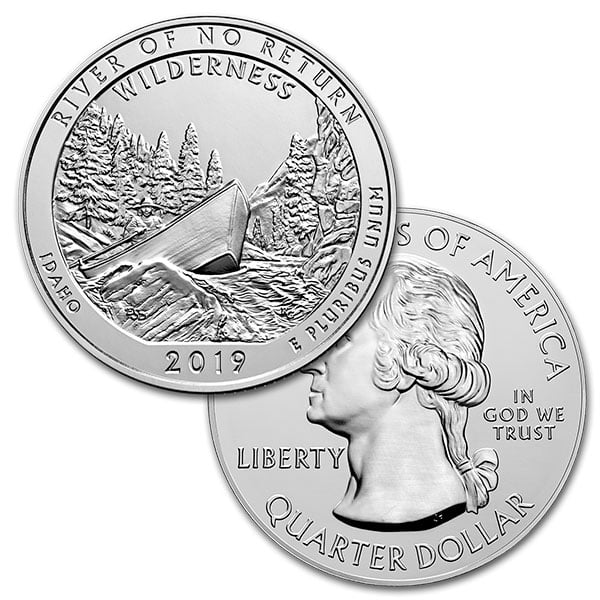 America the Beautiful - River of No Return Wilderness 5 Ounce .999 Silver thumbnail