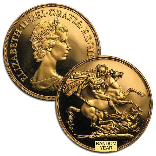 British Gold Double Sovereign - Dates Our Choice, .4708 Oz.