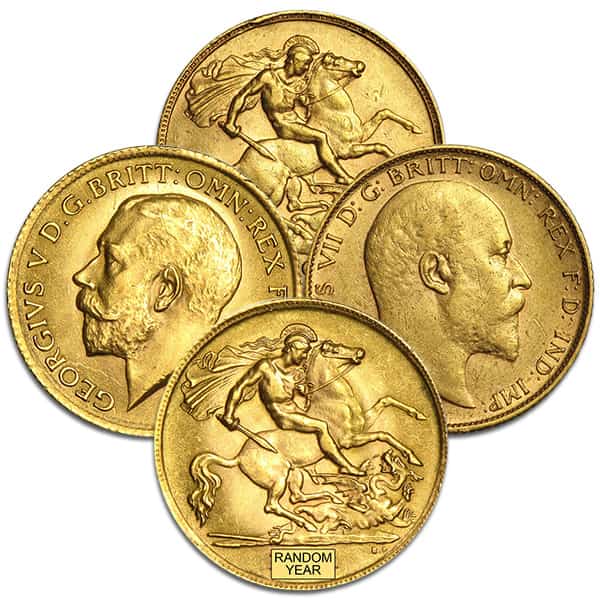 British Gold HALF Sovereign Dates Our Choice, .1176 Oz.